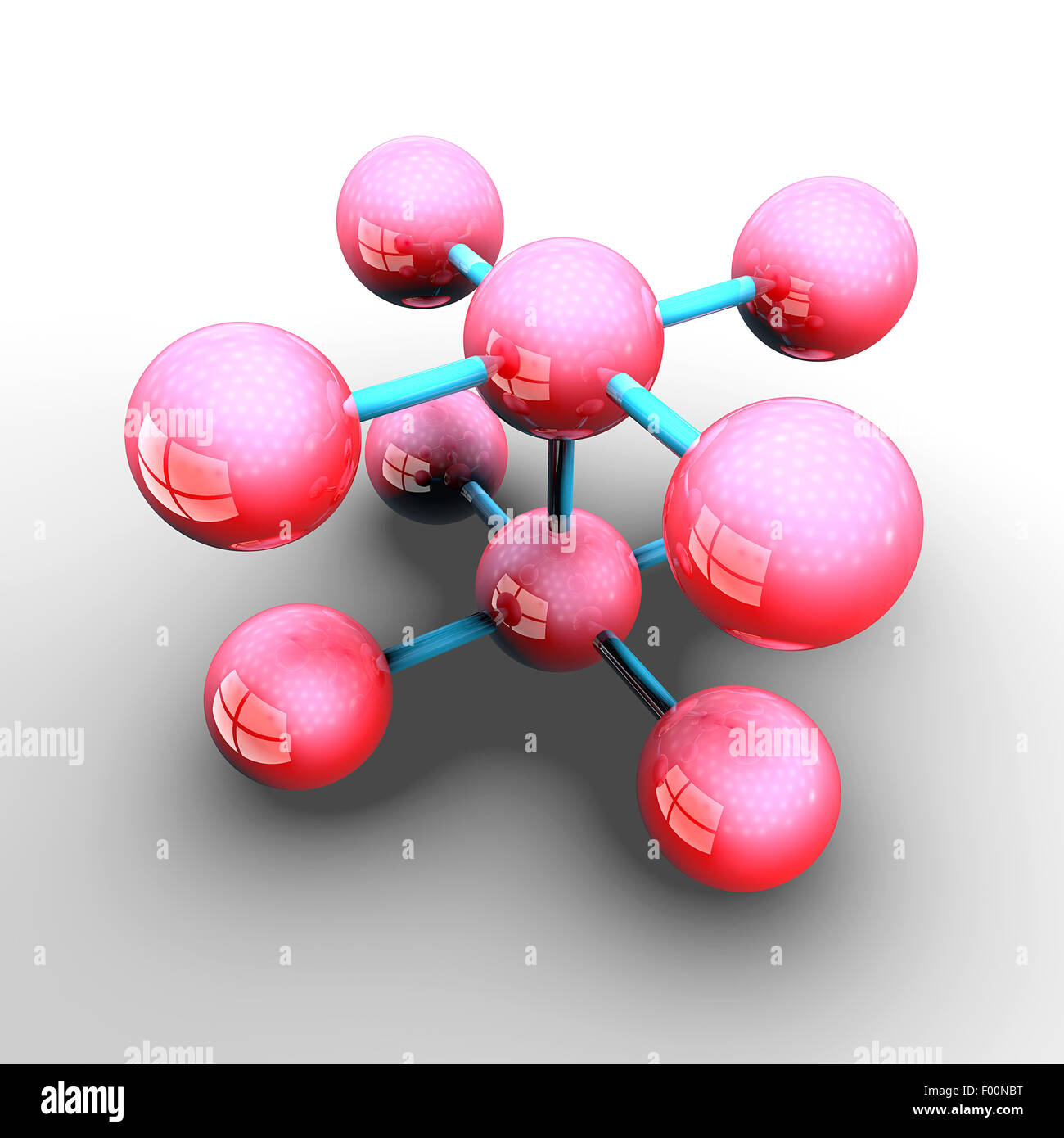 3d molecola e atomo, scienza e ricerca Foto Stock