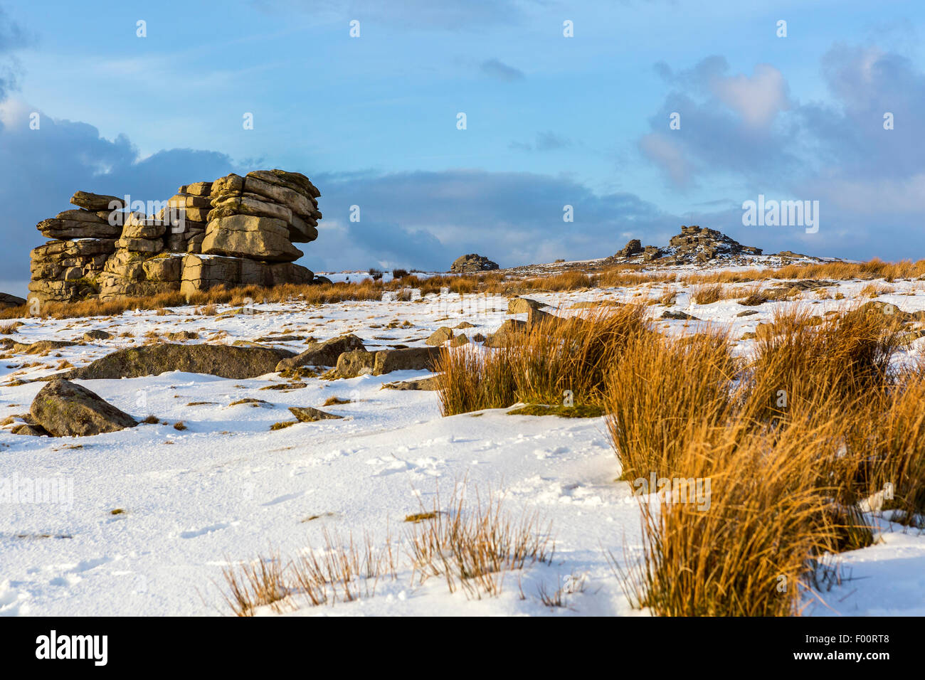 Poco Mis Tor, Parco Nazionale di Dartmoor, Devon, Inghilterra, Regno Unito, Europa. Foto Stock