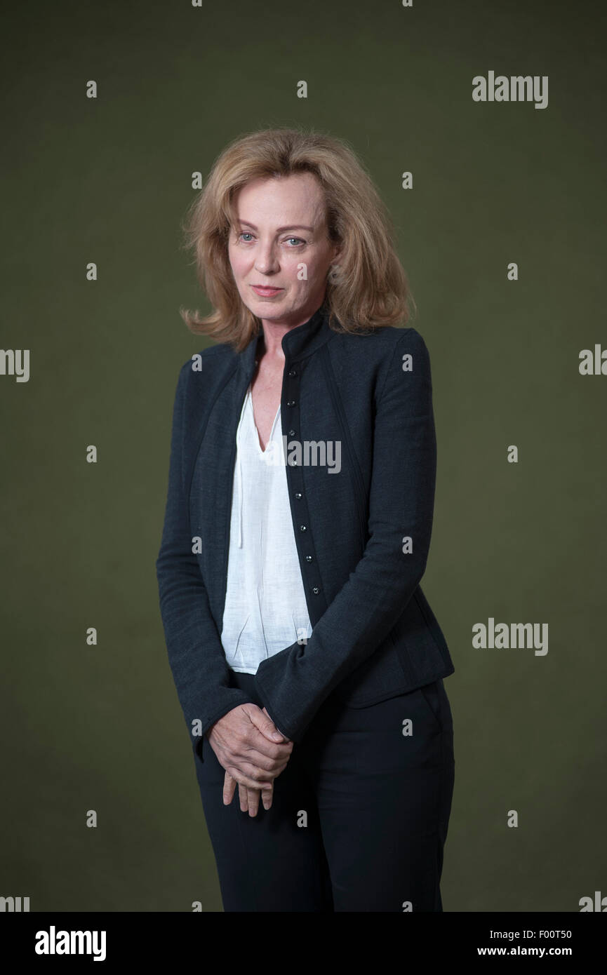South African regista Elaine Proctor, figurante al Edinburgh International Book Festival. Foto Stock