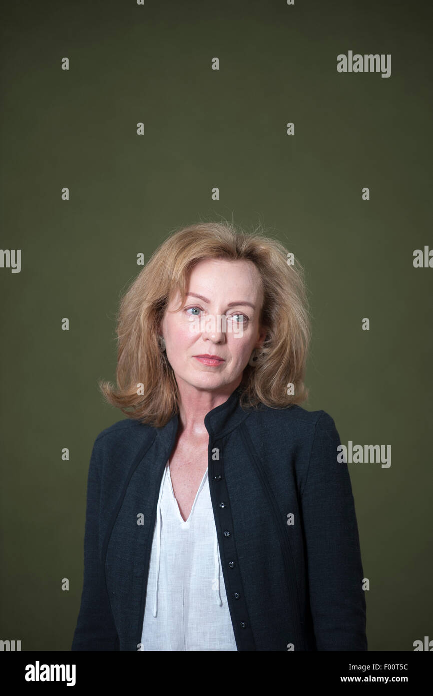 South African regista Elaine Proctor, figurante al Edinburgh International Book Festival. Foto Stock