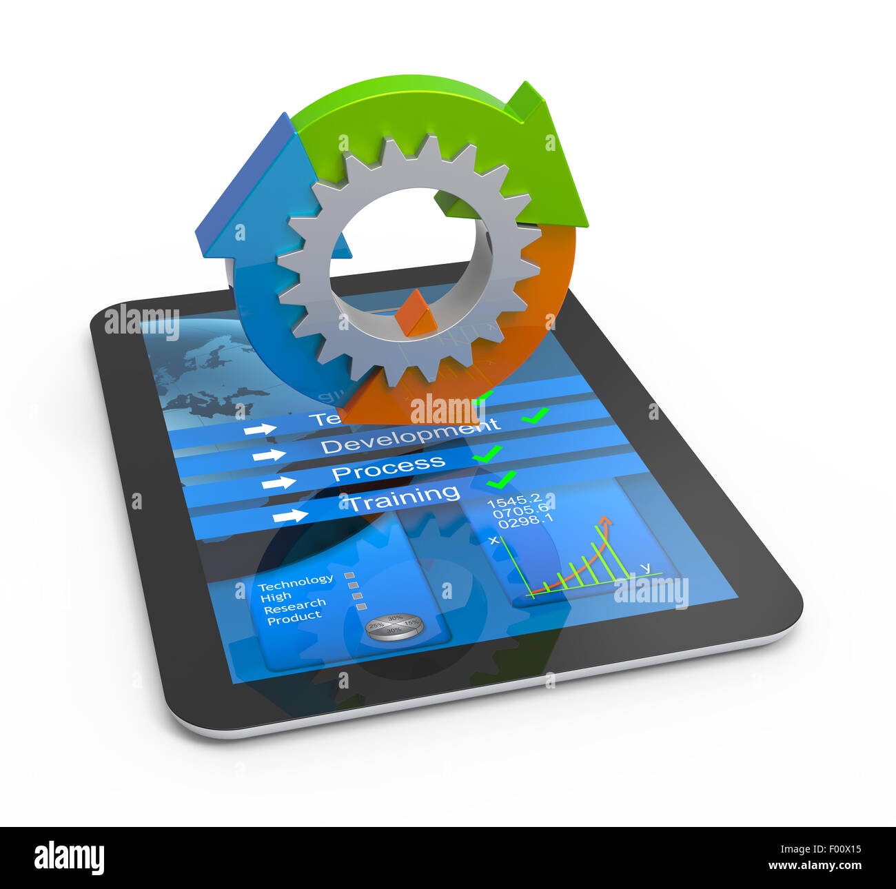 Computer tablet concetto formazione allo sviluppo Foto Stock