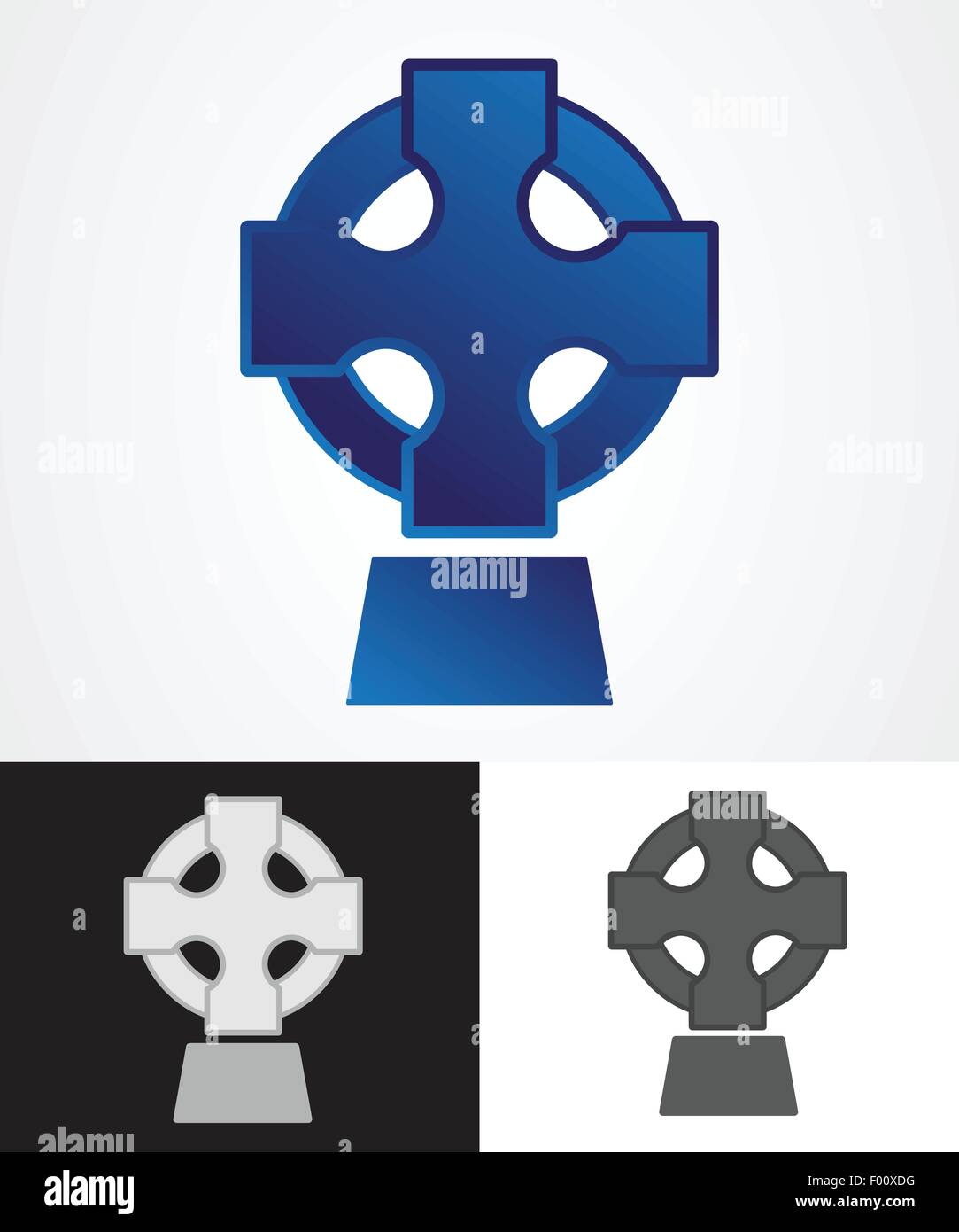 Antica Croce celtica simbolo. Illustrazione Vettoriale. Illustrazione Vettoriale