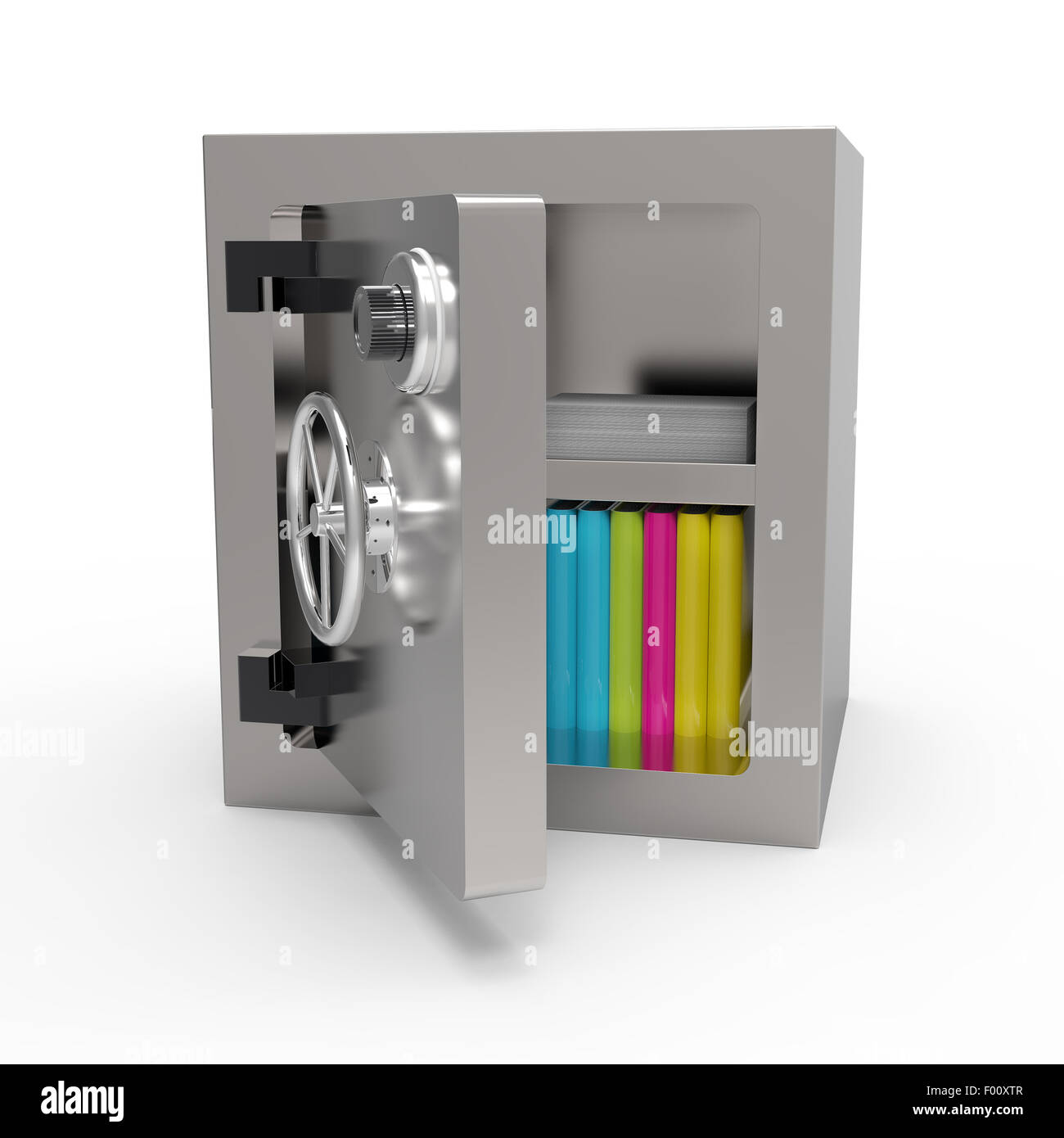 La sicurezza dei dati nel caveau della banca Foto Stock