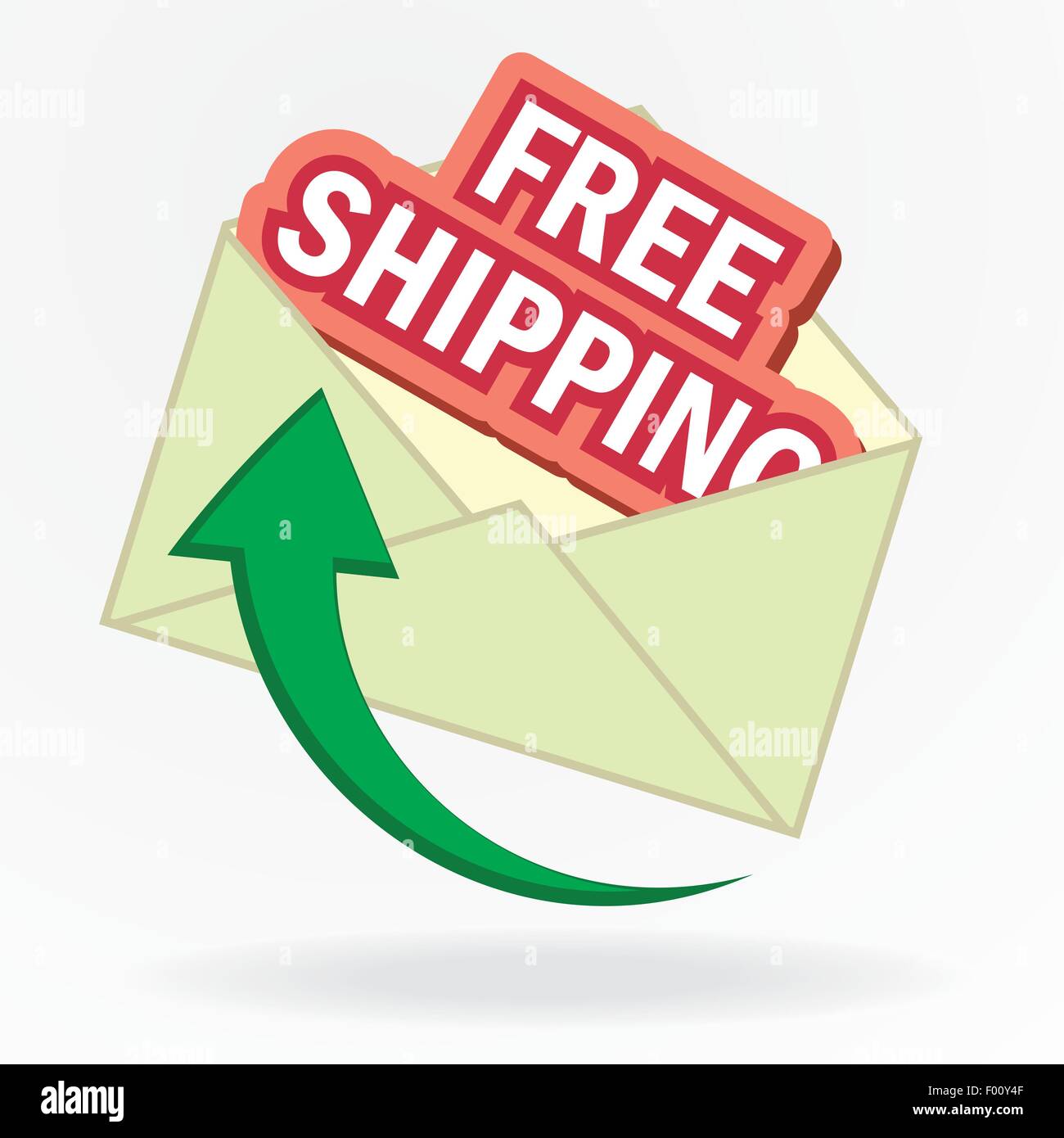 Spedizione gratuita accedi busta illustrazione vettoriale Illustrazione Vettoriale