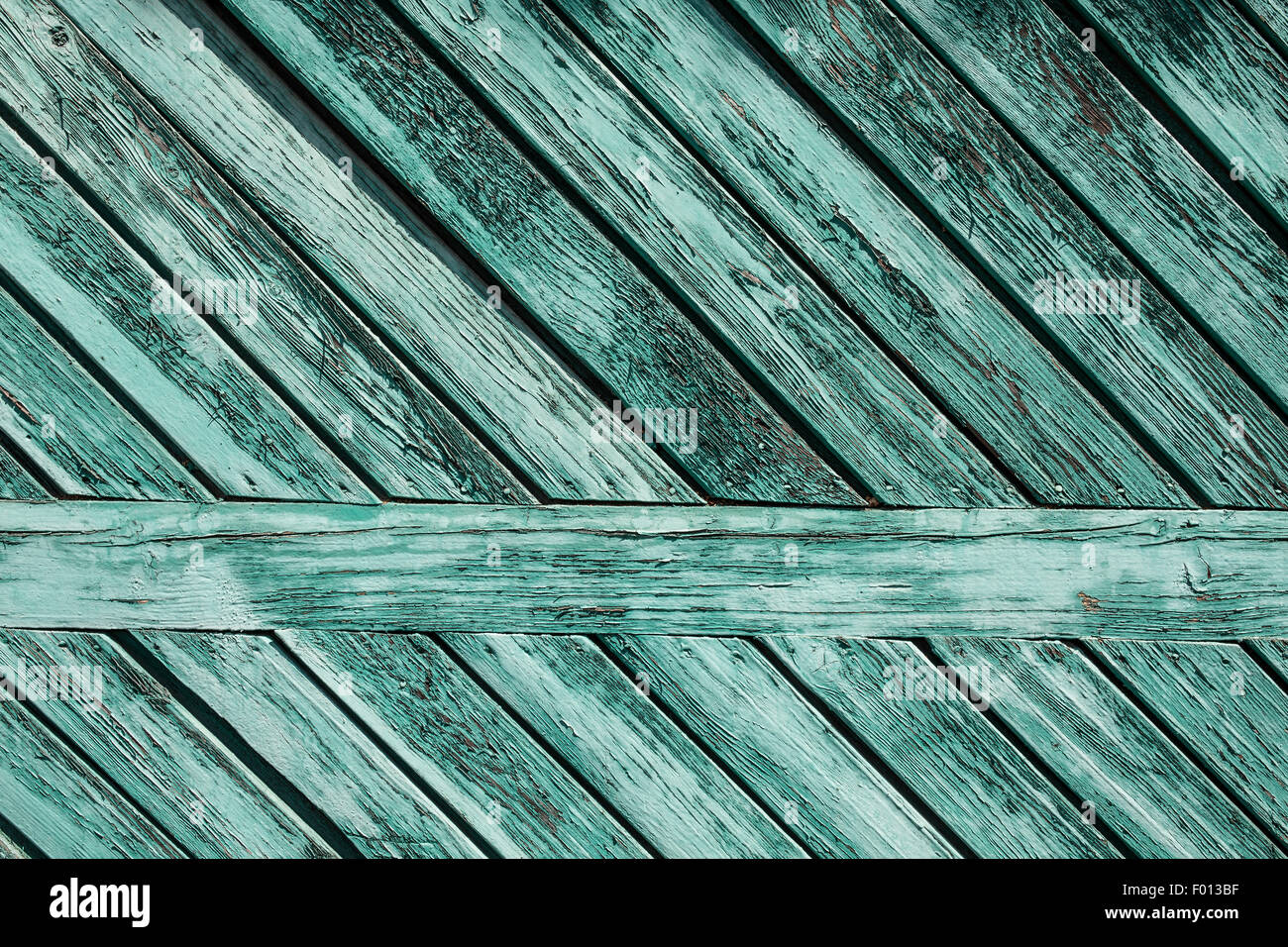 Vecchio verde rustico in legno dipinto texture di sfondo Foto Stock