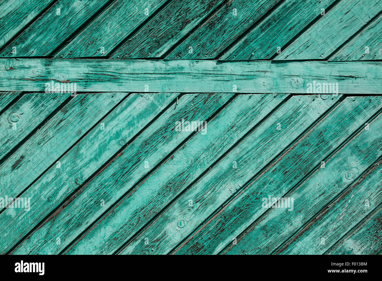 Vecchio verde rustico in legno dipinto texture di sfondo Foto Stock