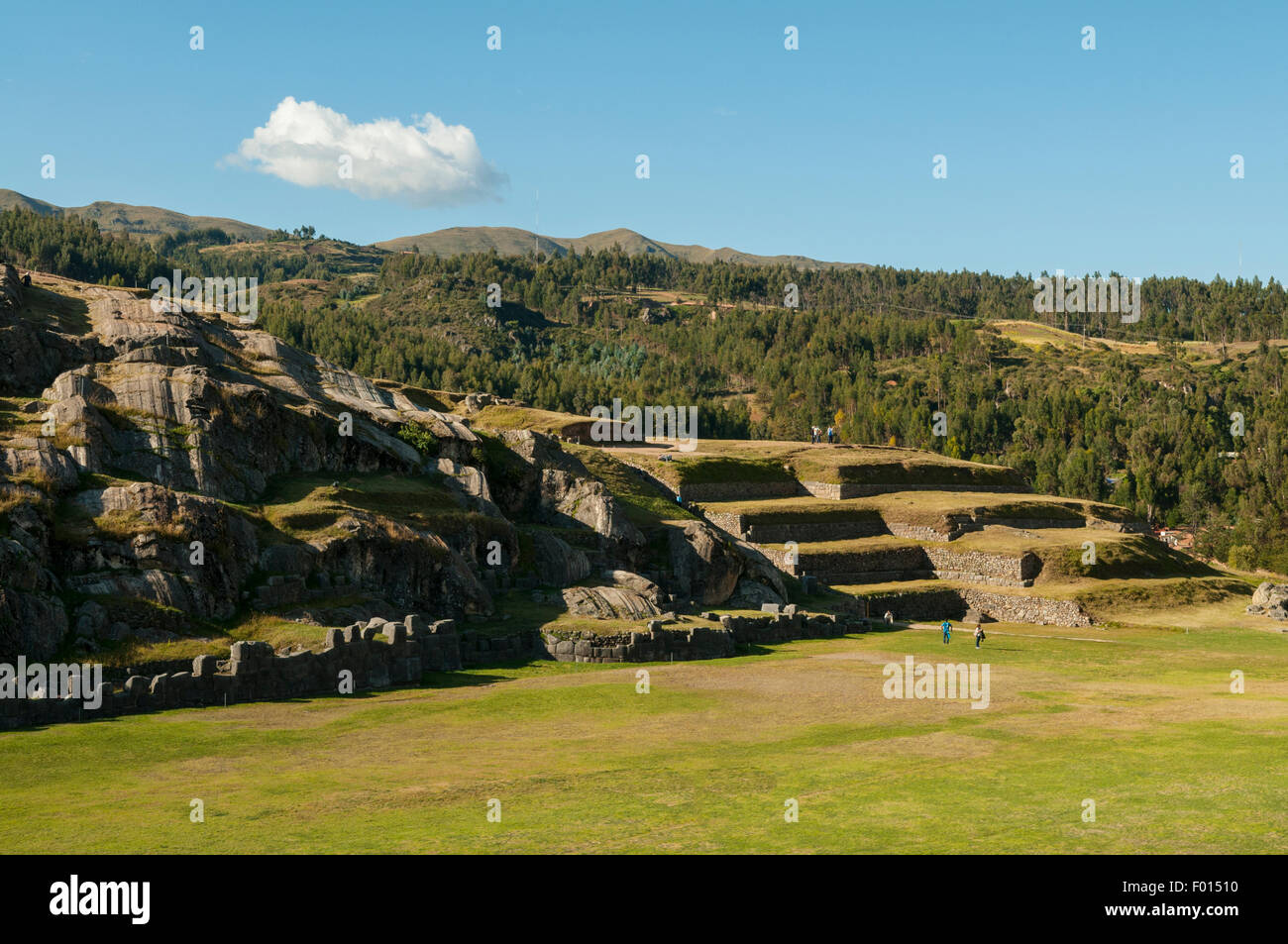 Rovine Inca di Sacsayhuaman, Cuzco, Perù Foto Stock