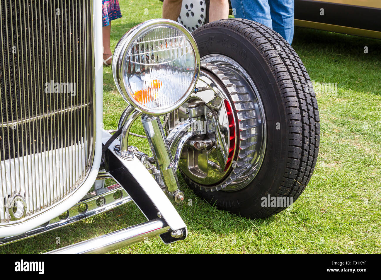 Ford 32 Roadster convertibile bianco. Foto Stock