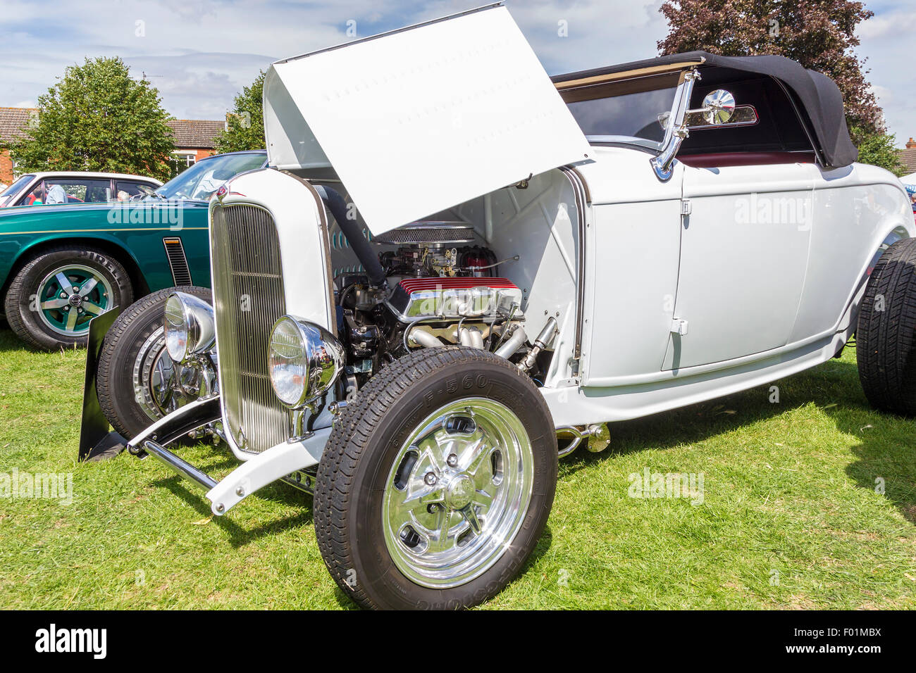 Ford 32 Roadster convertibile bianco. Foto Stock