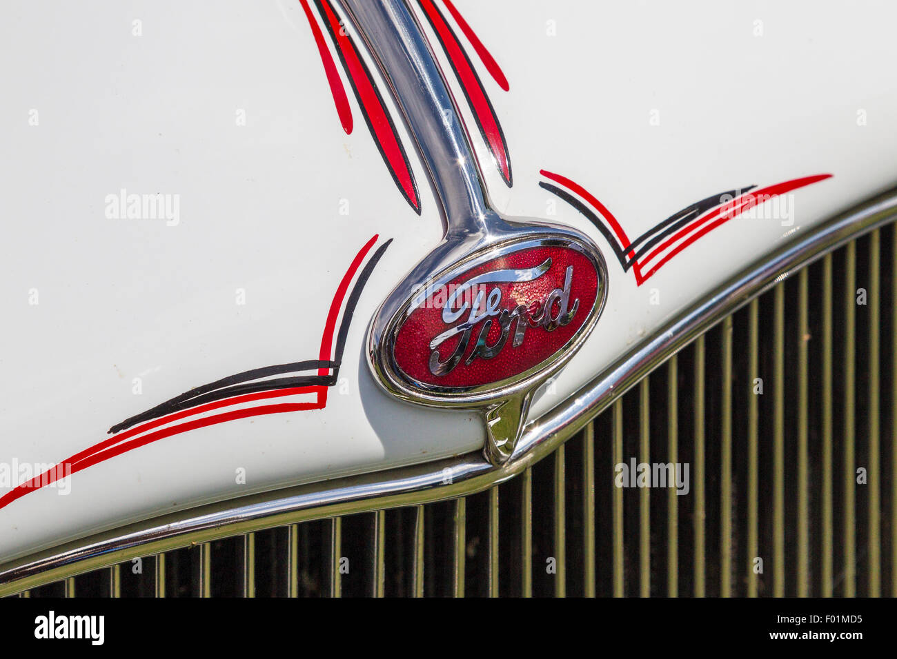 Ford 32 Roadster convertibile bianco. Foto Stock