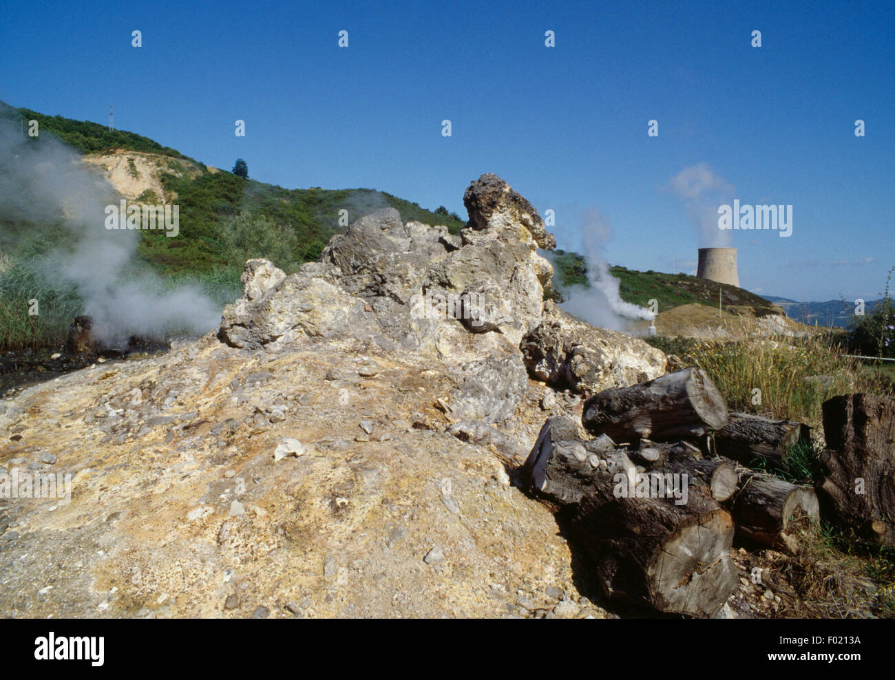 Geyser nei pressi di Sasso Pisano, Toscana, Italia. Foto Stock