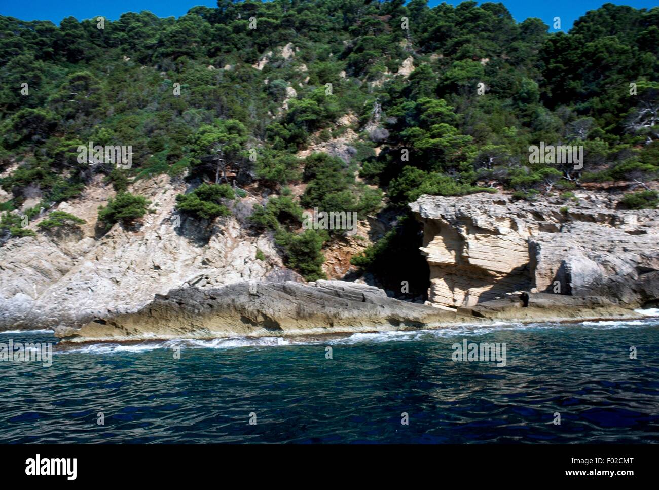 Uno scorcio del Parco Nazionale di Port Cros, Francia. Foto Stock