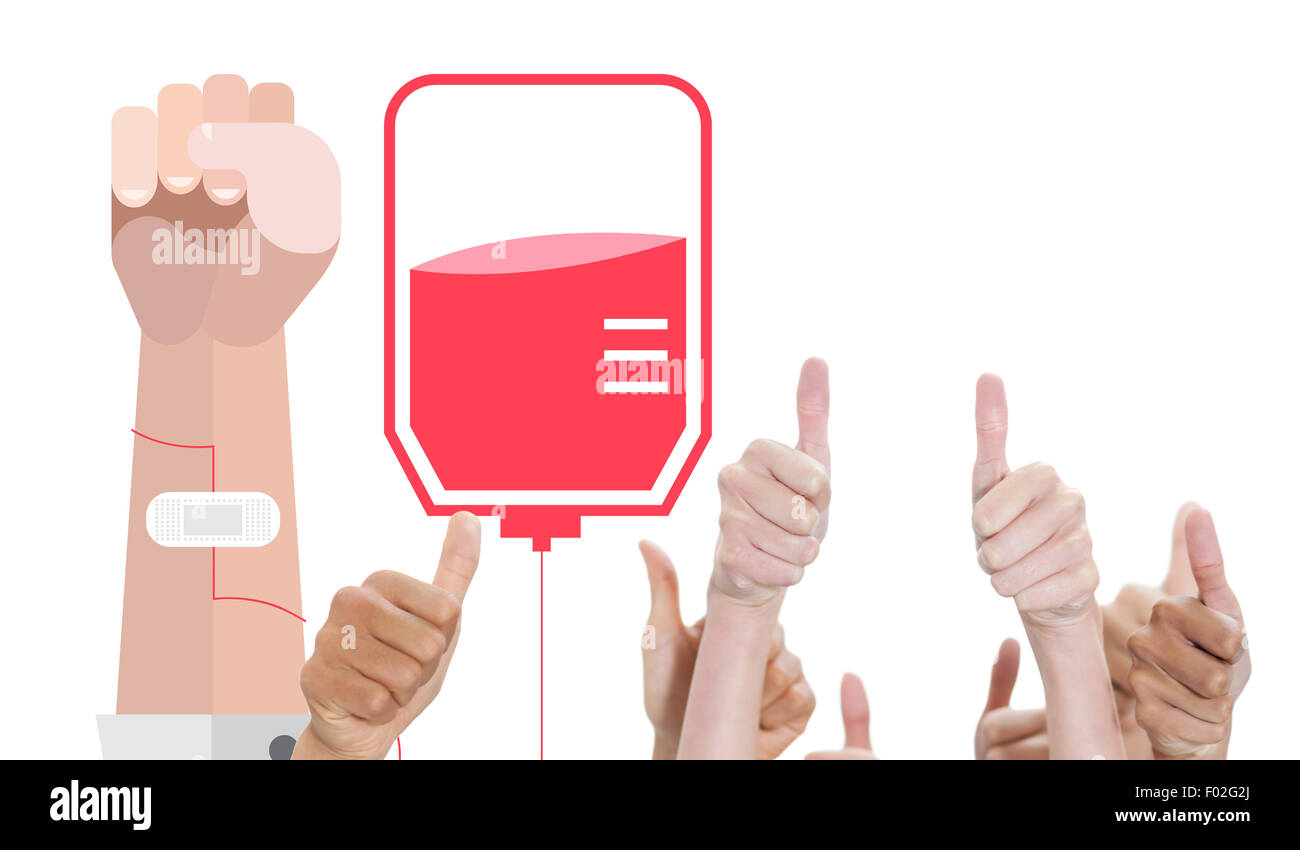 Immagine composita di thumbsup Foto Stock
