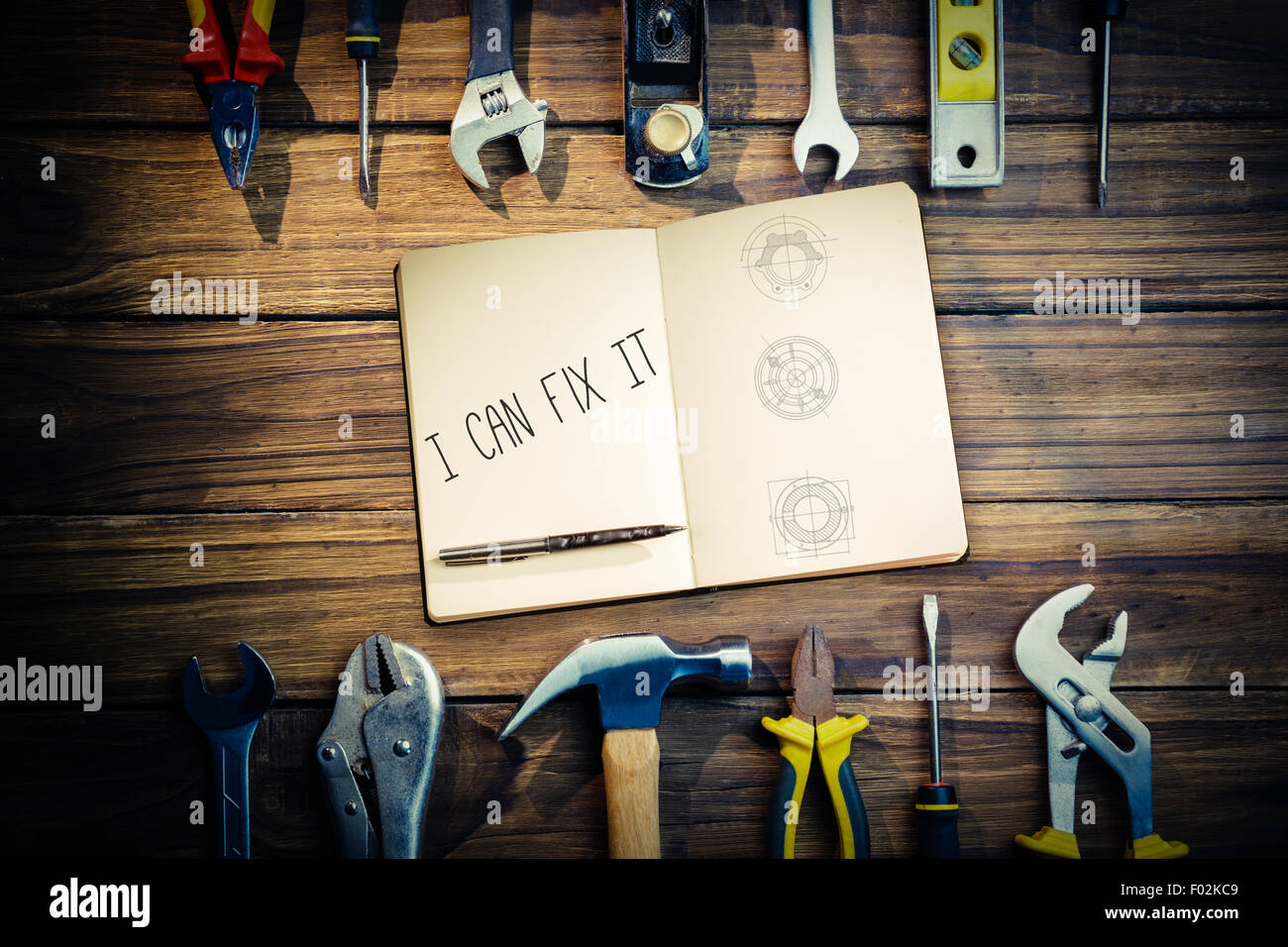 Posso fissare contro il blueprint Foto Stock