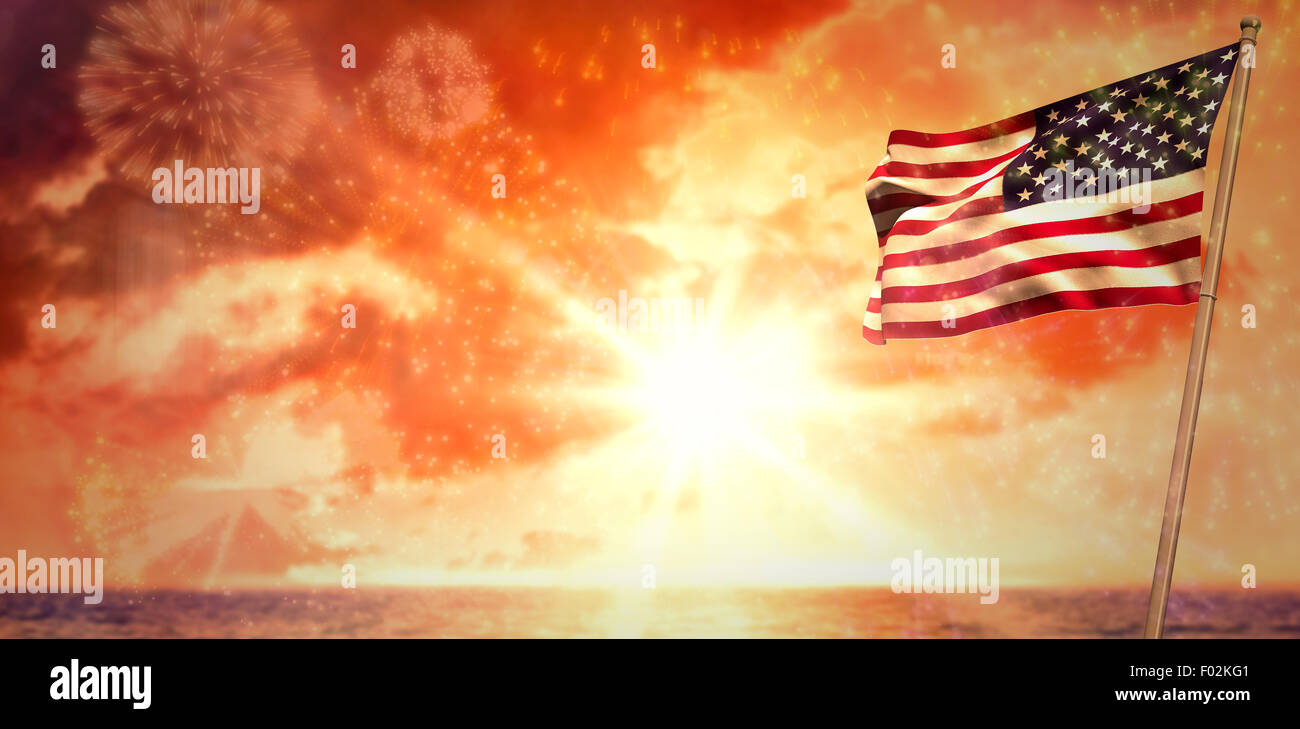 Immagine composita di lens flare Foto Stock