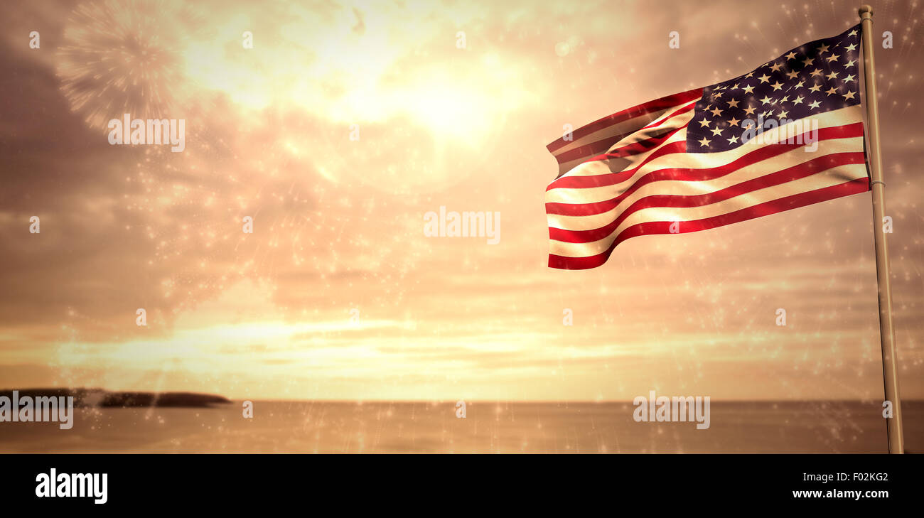 Immagine composita di lens flare Foto Stock