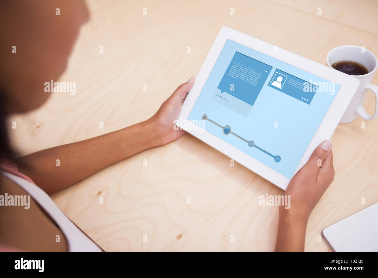 Immagine composita di interfaccia del sito web Foto Stock