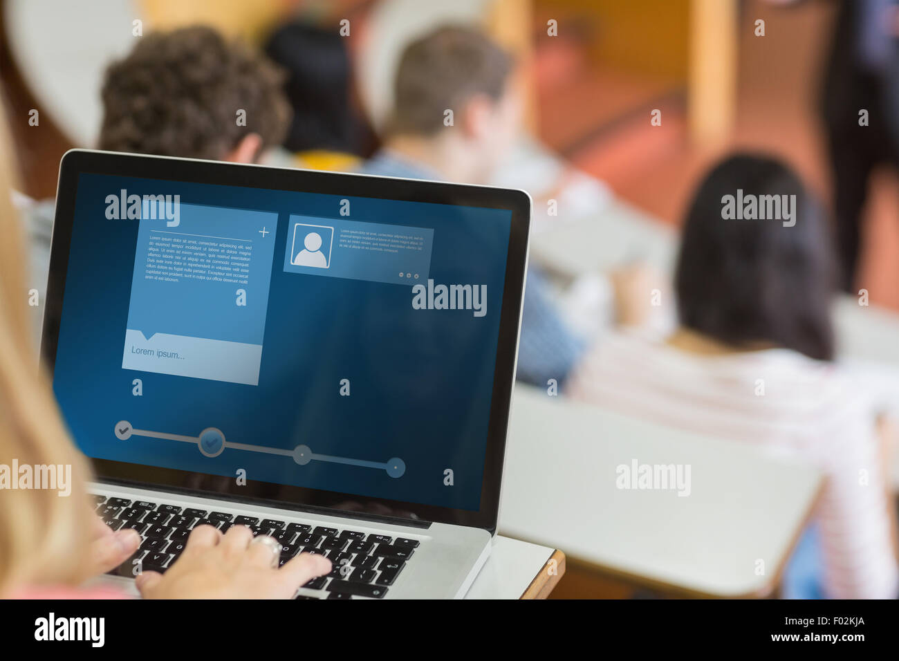 Immagine composita di interfaccia del sito web Foto Stock