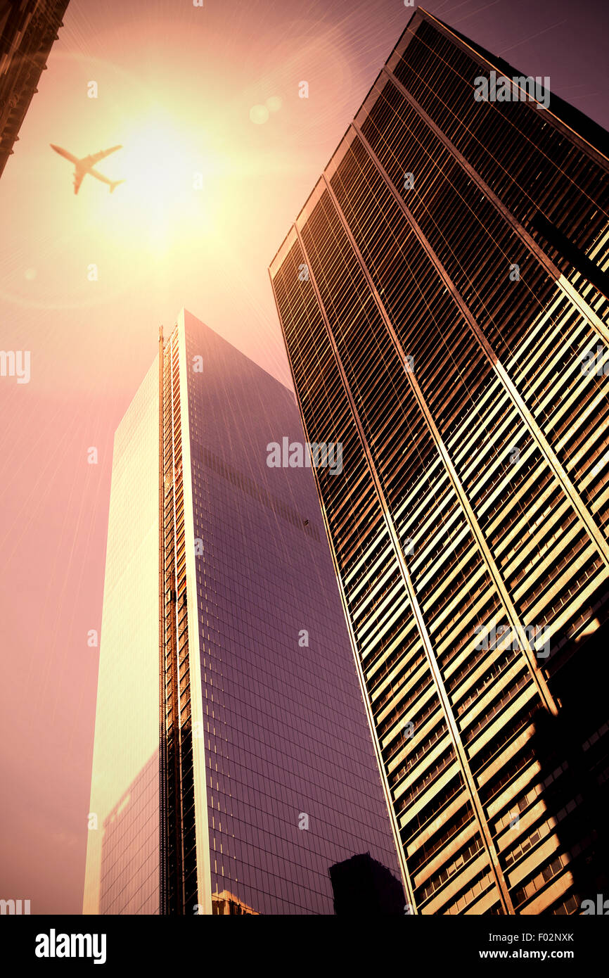 Immagine composita di lens flare Foto Stock