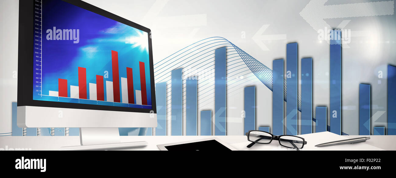 Immagine composita di schermo di computer Foto Stock