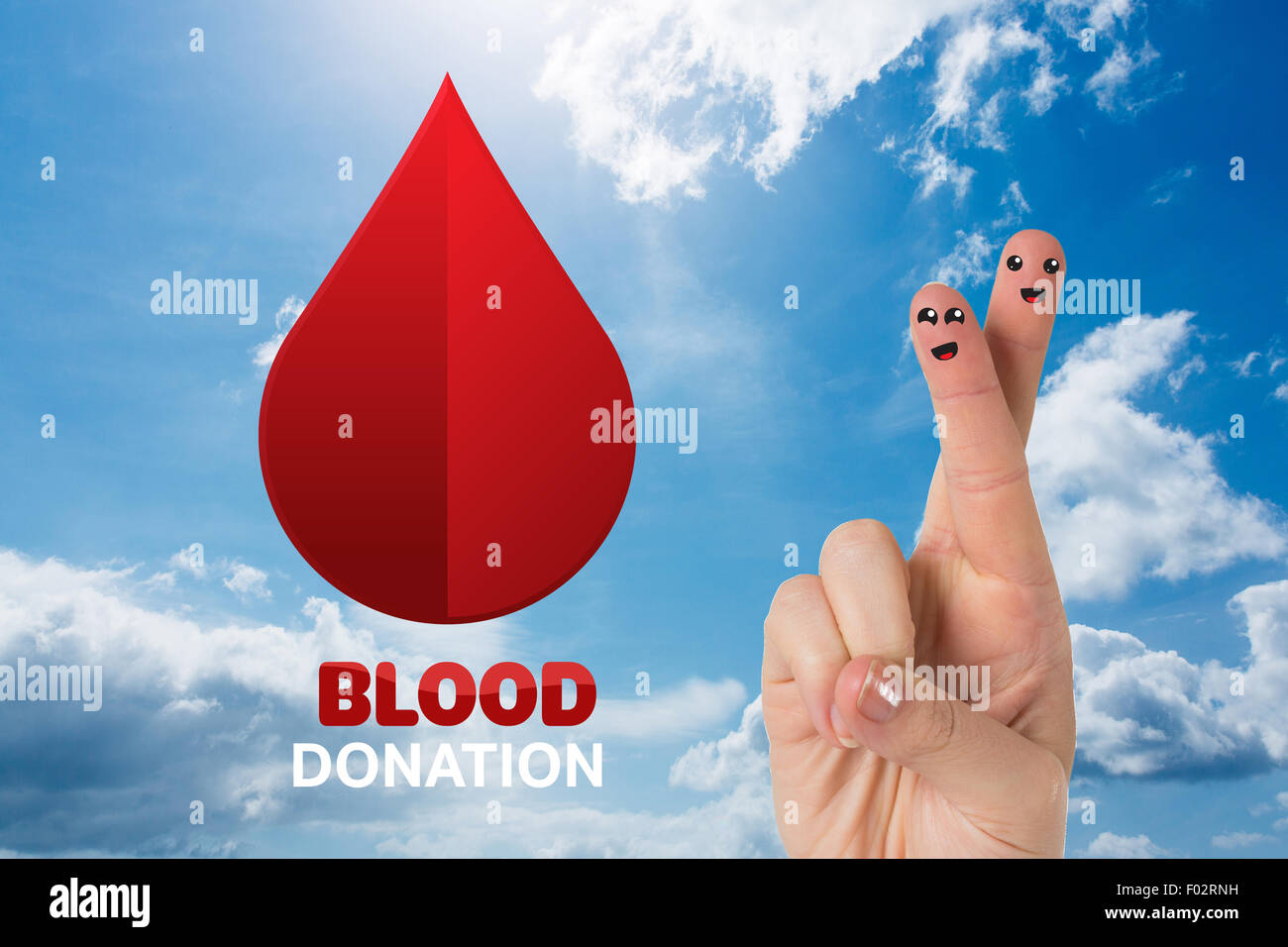 Immagine composita della donazione del sangue Foto Stock