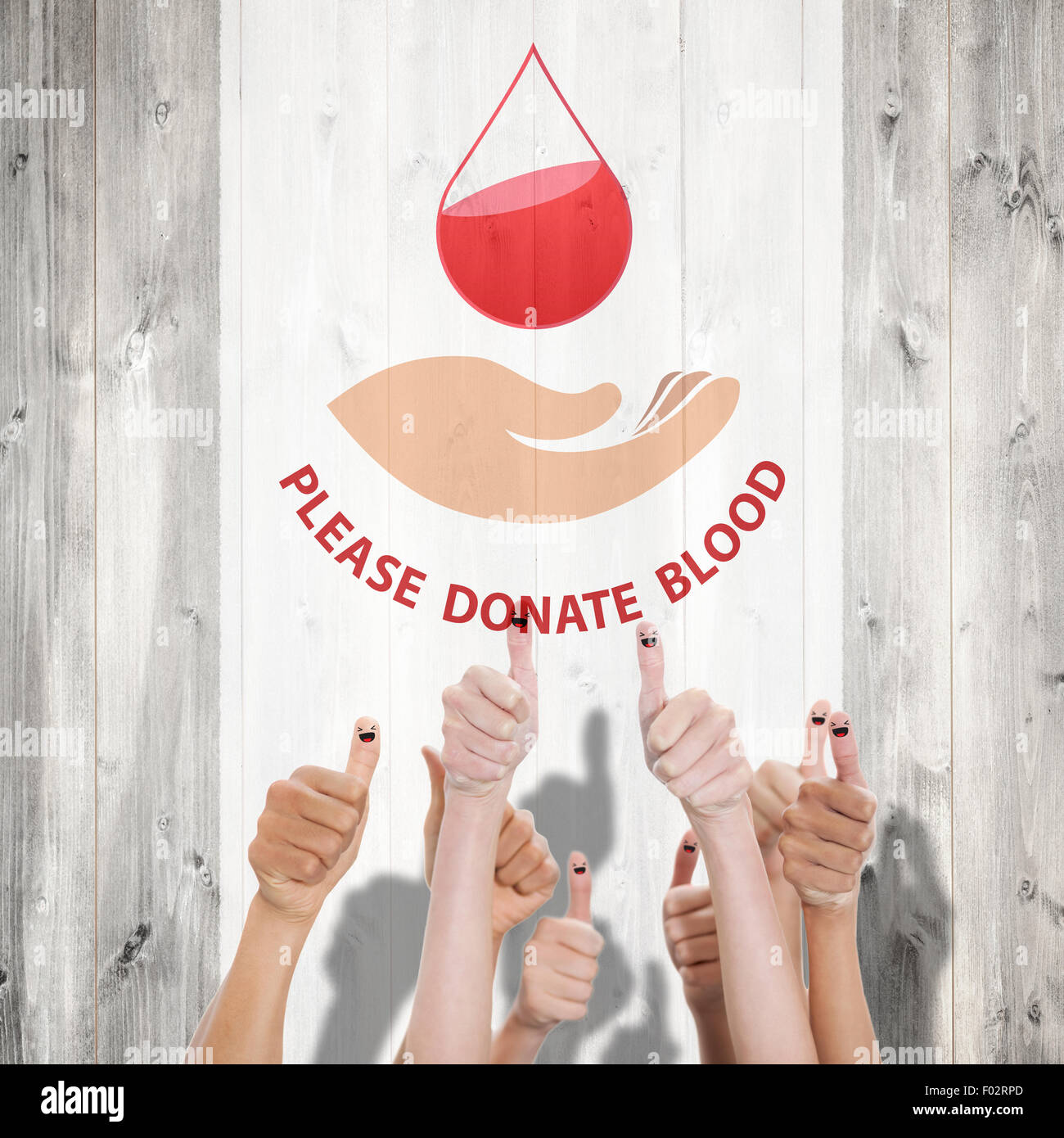 Immagine composita della donazione del sangue Foto Stock