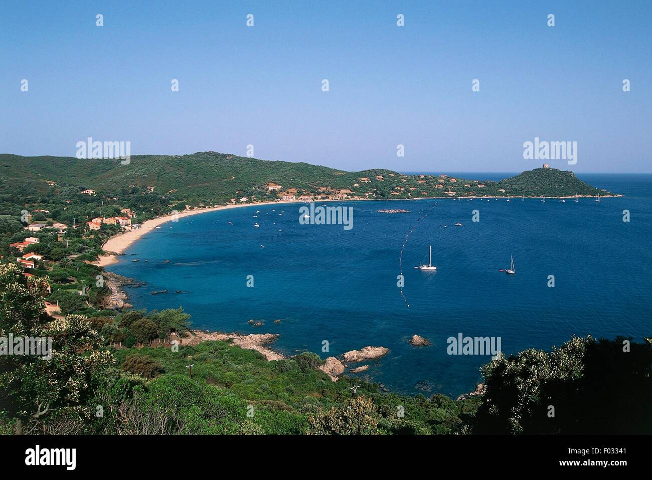 Il golfo di Belvedere-Campomoro, Corsica, Francia. Foto Stock