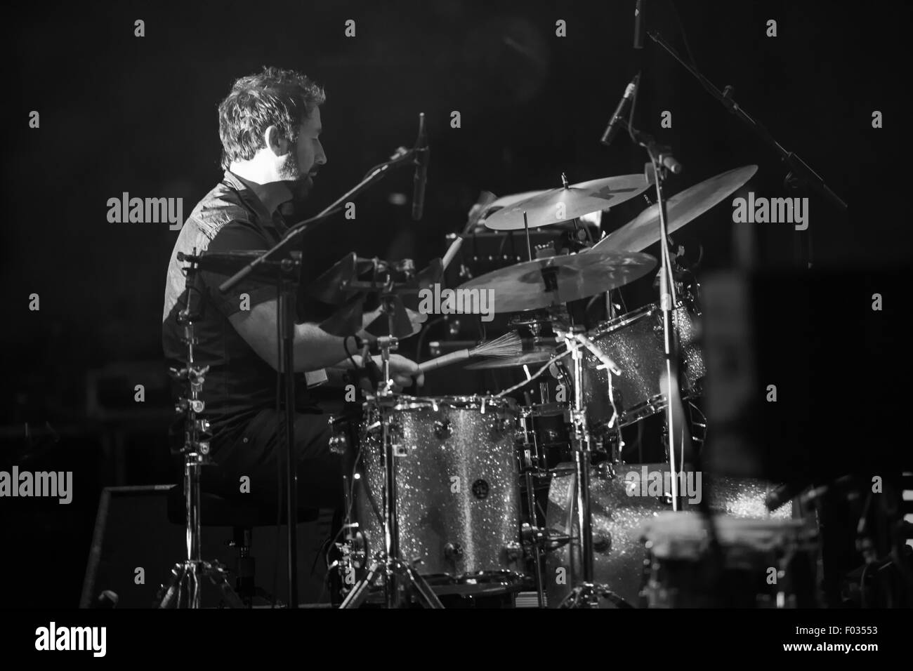 Folkfest,Killarney,25 Luglio 2015,Kila eseguire live al Folkfest,all'INEC,Killarney sulla XXV Luglio Foto Stock