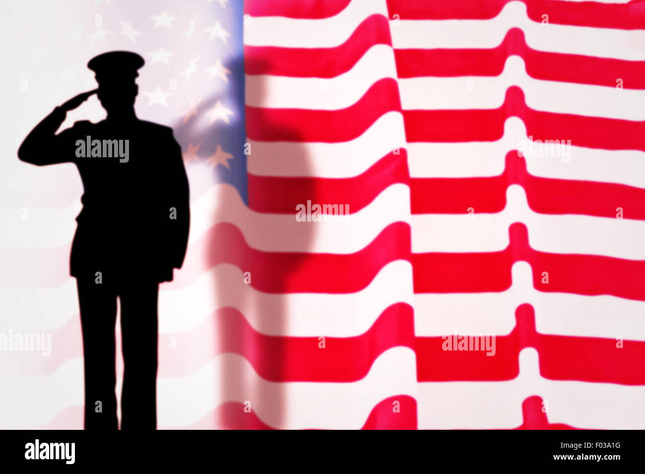 Immagine composita del soldato silhouette Foto Stock
