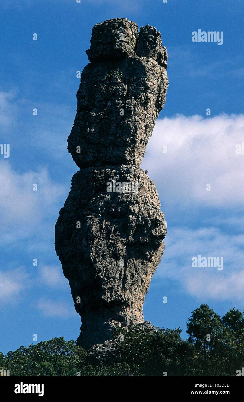 Tacchi montagne, affioramenti di roccia ai piedi del monte Arbo, Seulo Barbagia, Sardegna, Italia. Foto Stock