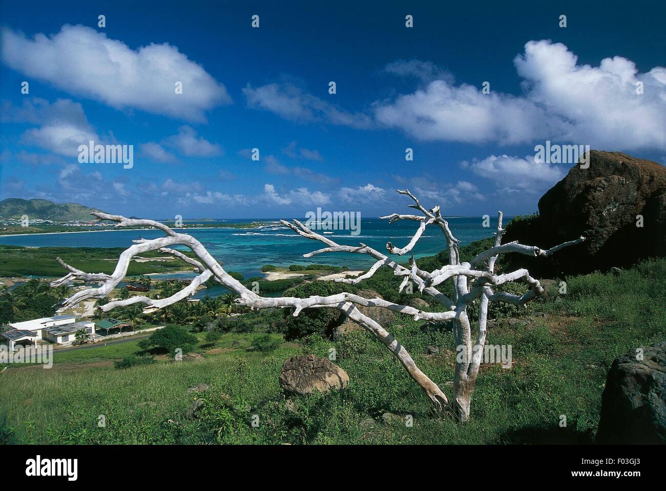 Guadalupa (dipartimento d'oltremare della Francia) - Isola di Saint Martin - Orient Bay. Foto Stock