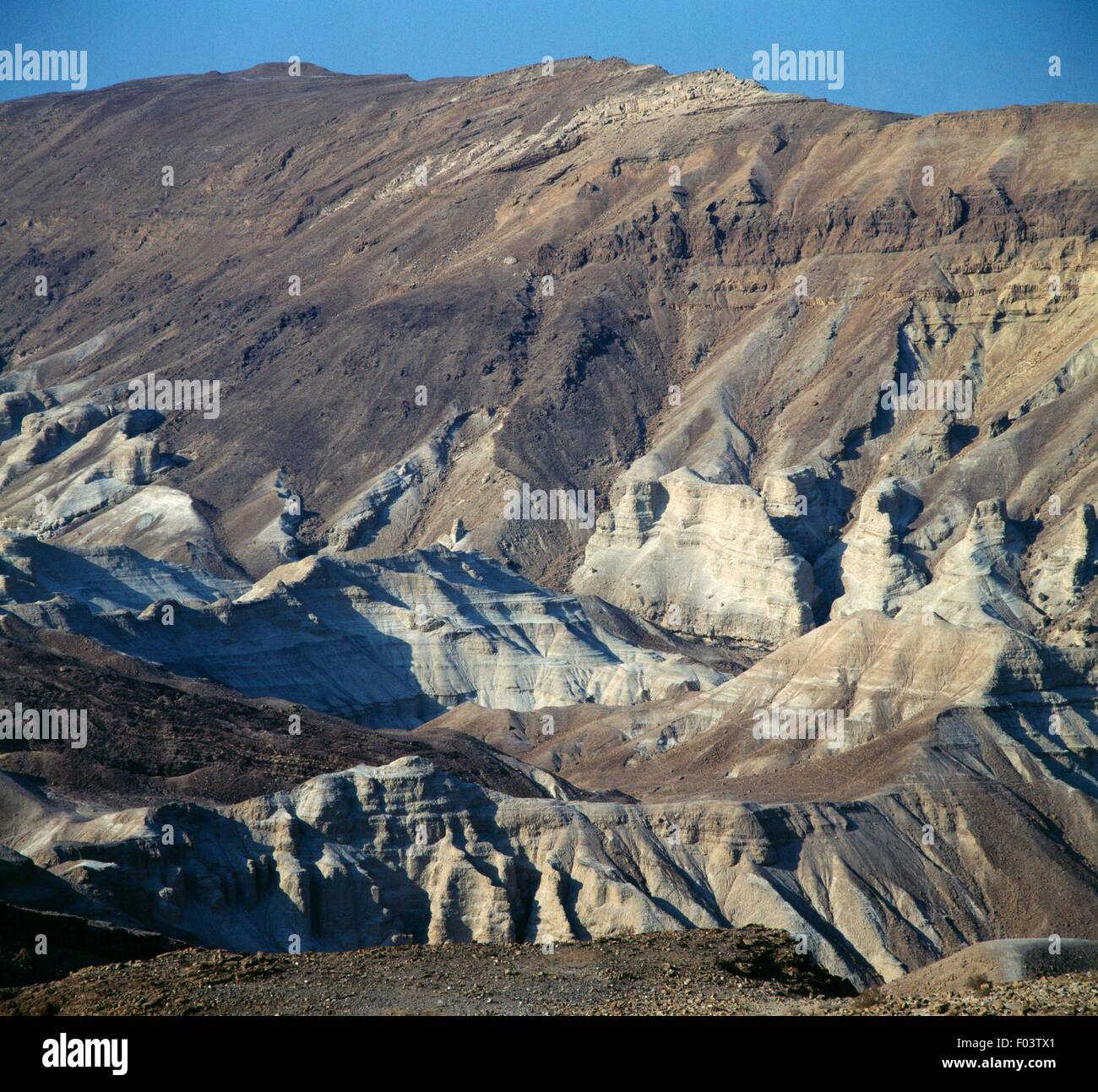 Panorama nei pressi di Neve Zohar, deserto del Negev, Israele. Foto Stock