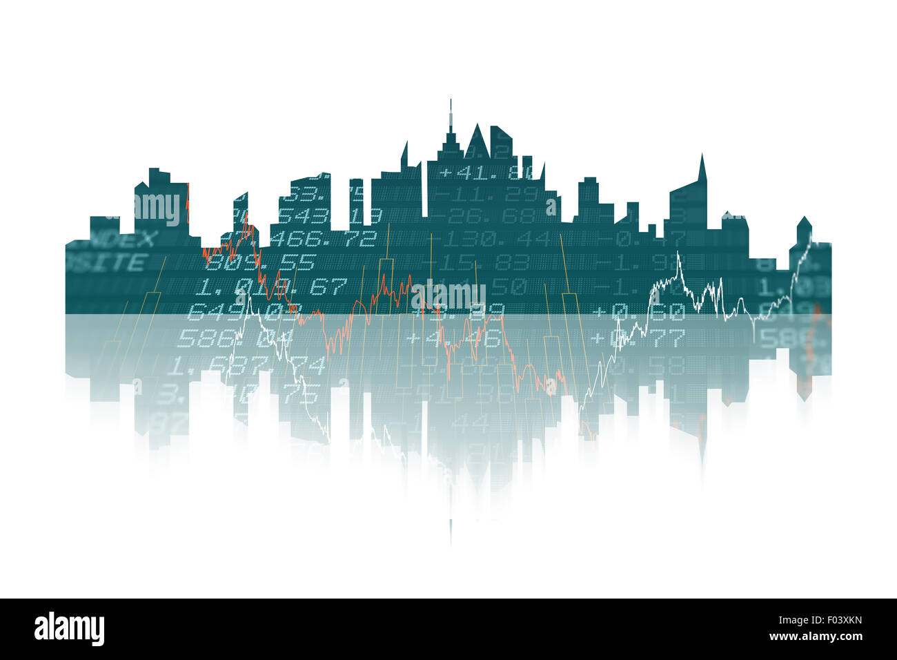 Immagine composita del paesaggio urbano Foto Stock