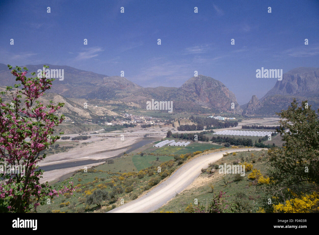 Il Rhummel River Valley vicino a Costantino, Algeria. Foto Stock