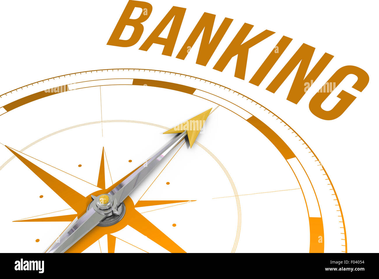Banking contro la bussola Foto Stock