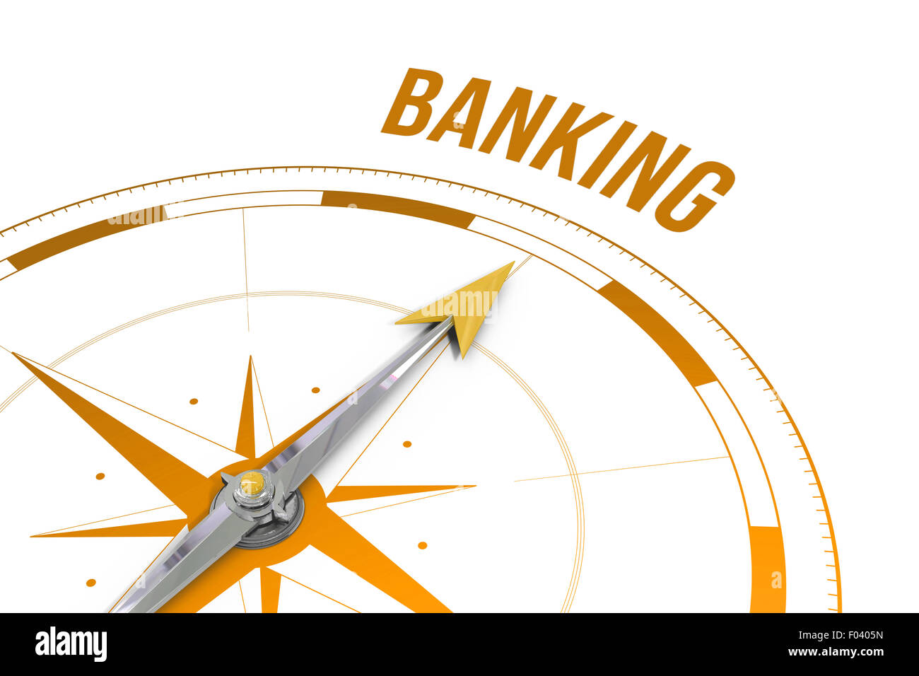 Banking contro la bussola Foto Stock