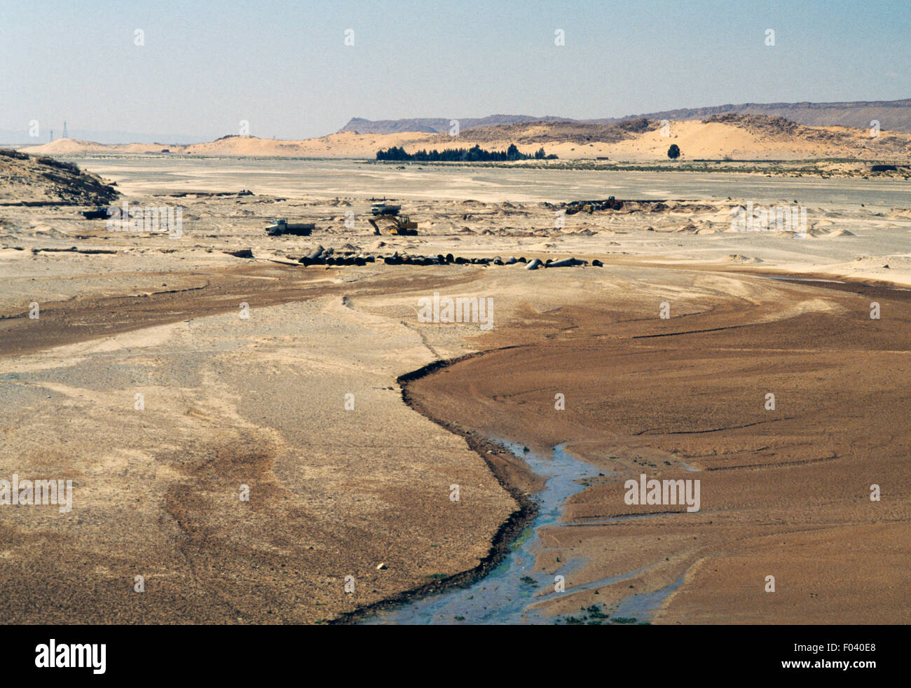 Il Djedi il letto del fiume nei pressi di Laghouat, Algeria. Foto Stock