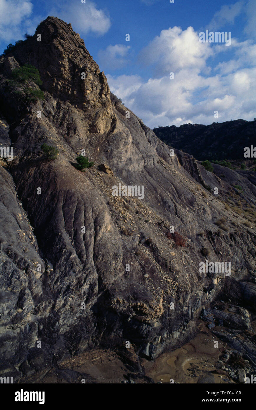 Picco roccioso, Atlante, Algeria. Foto Stock