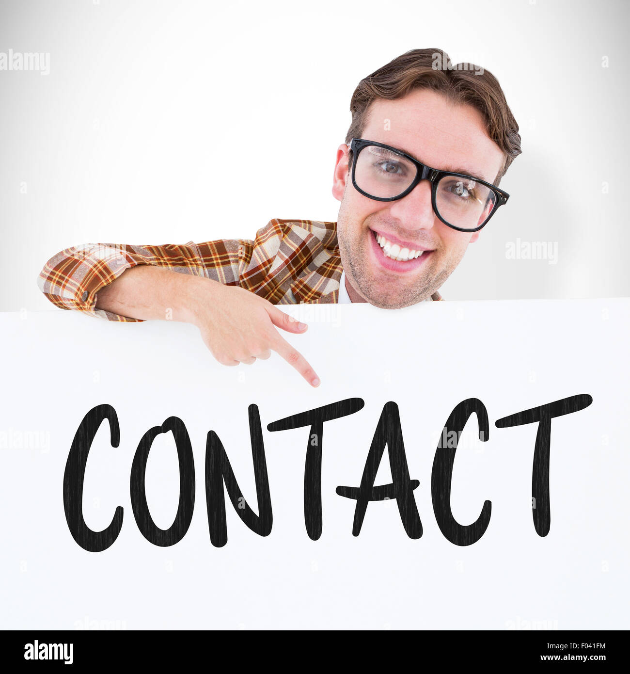 Immagine composita di ingegnosi imprenditore rivolta ai poster Foto Stock