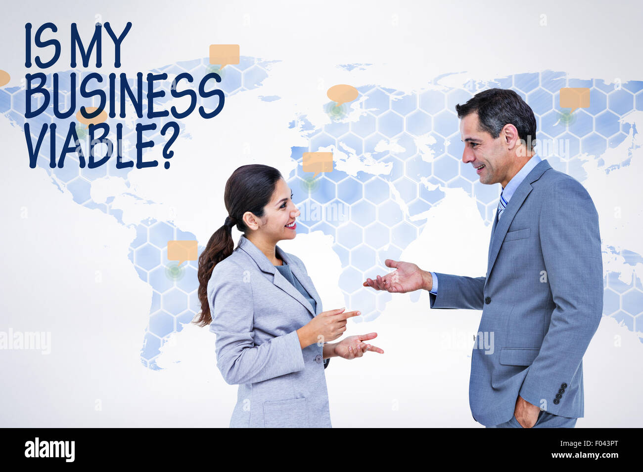 Immagine composita di certi business persone sorridenti Foto Stock
