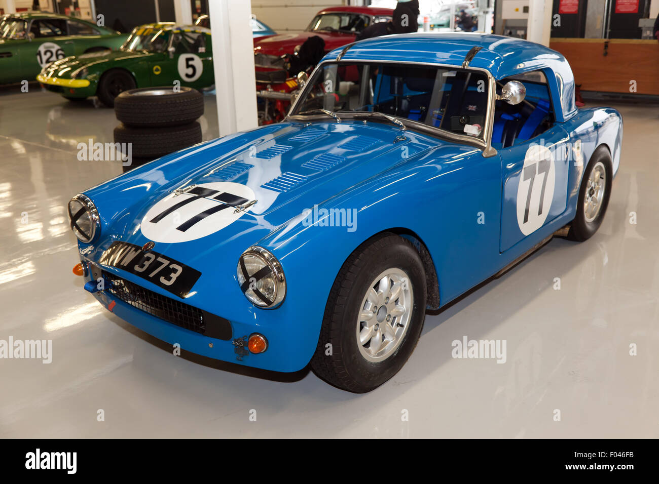 Un 1966, Turner Mk3 nel paddock nazionale Garage, a Silverstone Classic 2015 Foto Stock