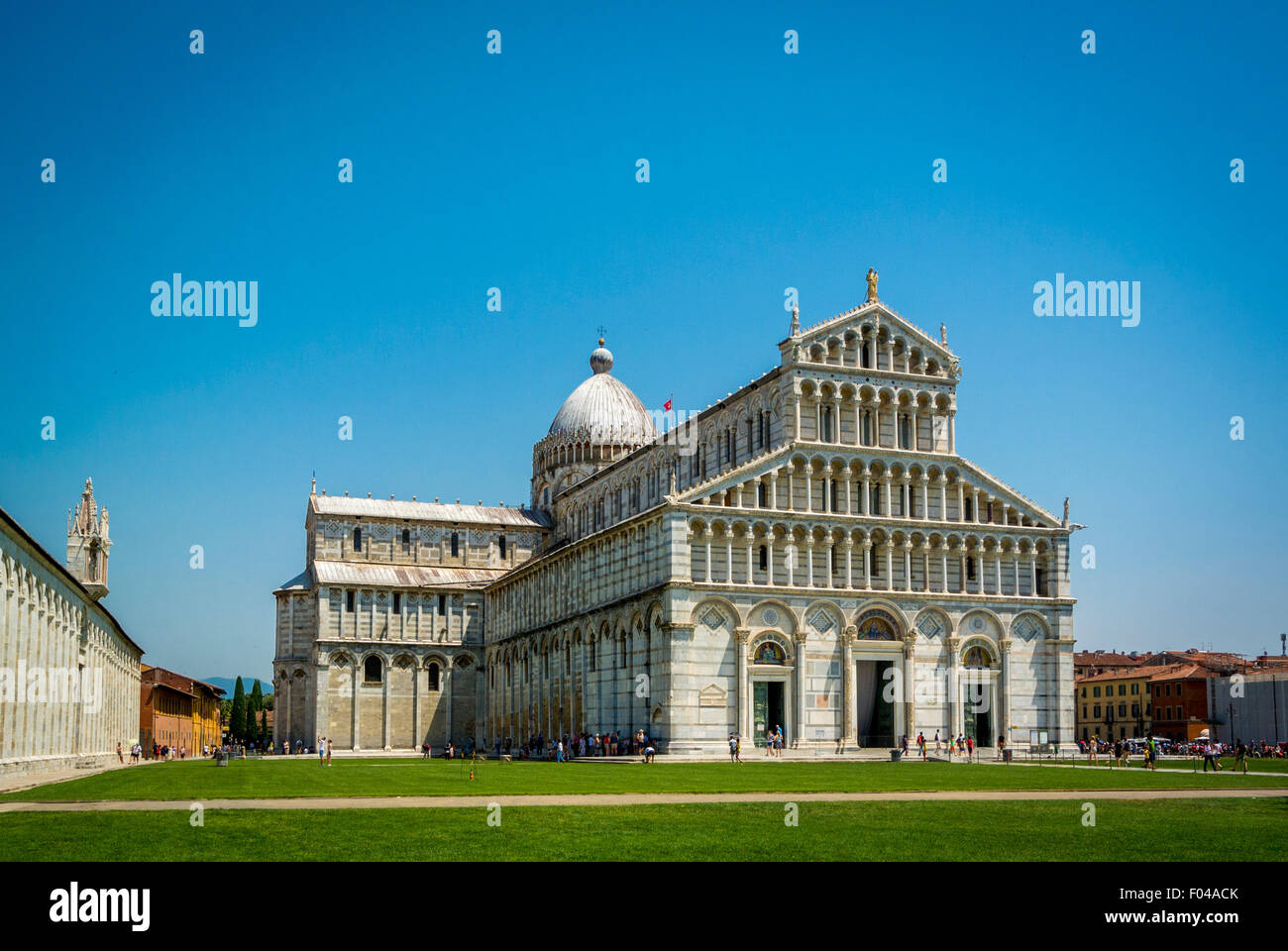 Duomo di Pisa esterno e Piazza del Duomo. Toscana, Italia Foto Stock