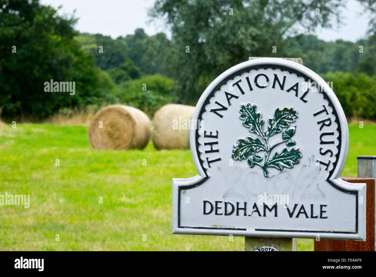 Nazione segno di fiducia Dedham Vale Foto Stock