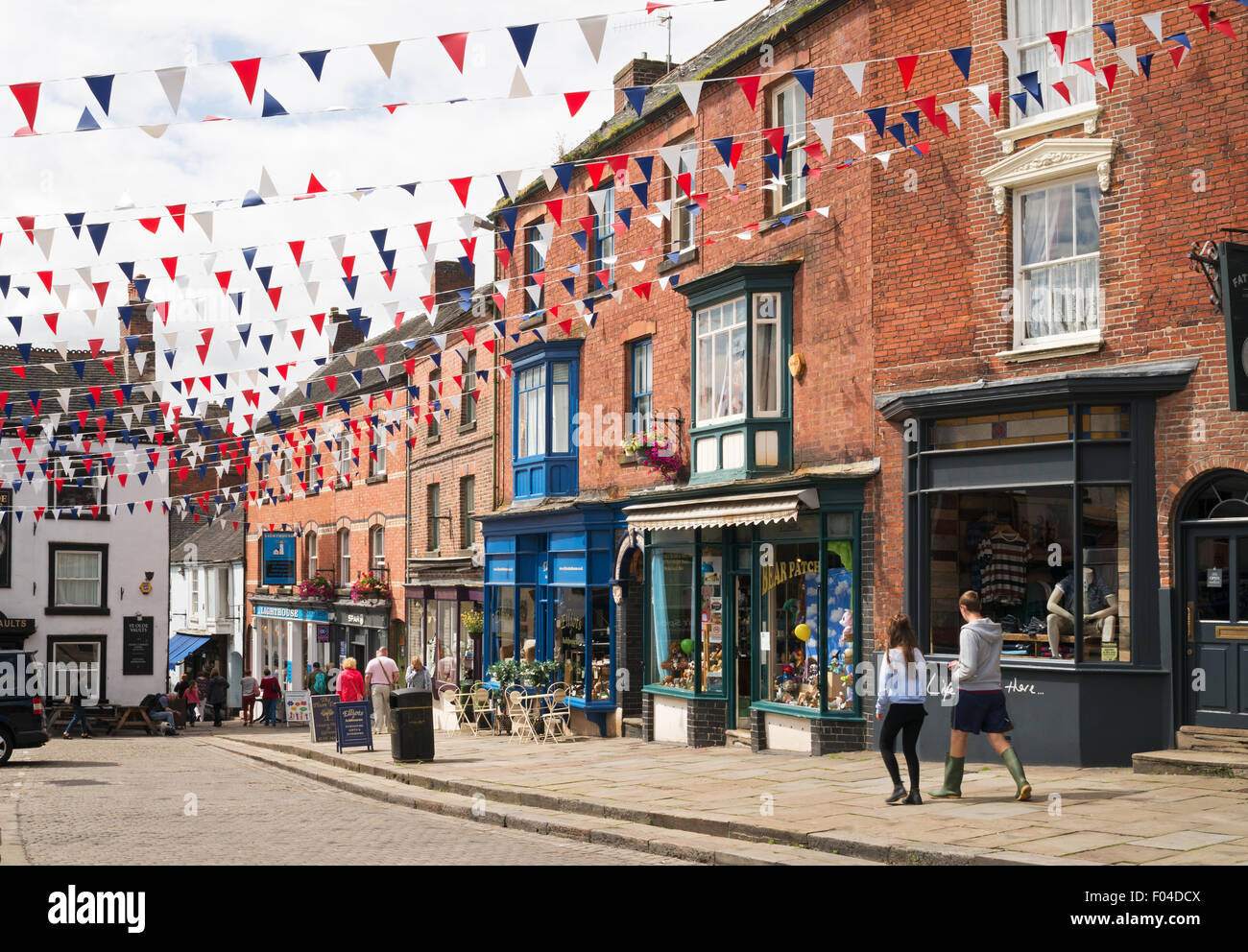 La piazza del mercato, Ashbourne, Derbyshire, England, Regno Unito Foto Stock