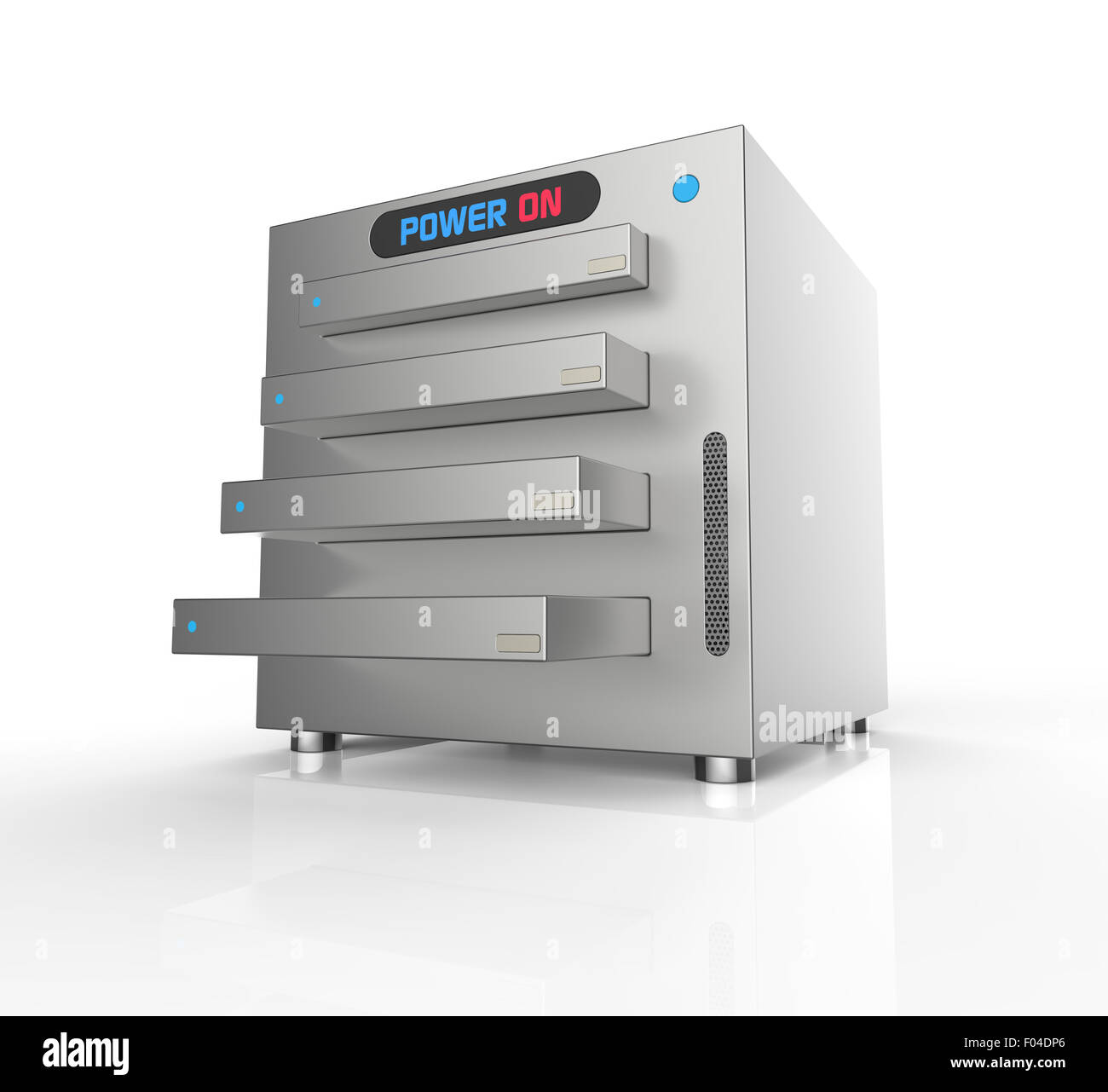 Network attached storage, con quattro dischi rigidi Foto Stock Network attached storage, con quattro dischi rigidi Foto Stock