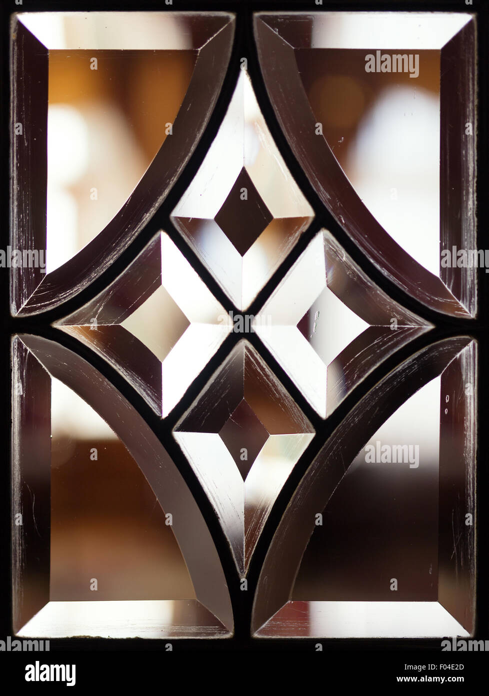 Macchia di vintage finestra in vetro Foto Stock