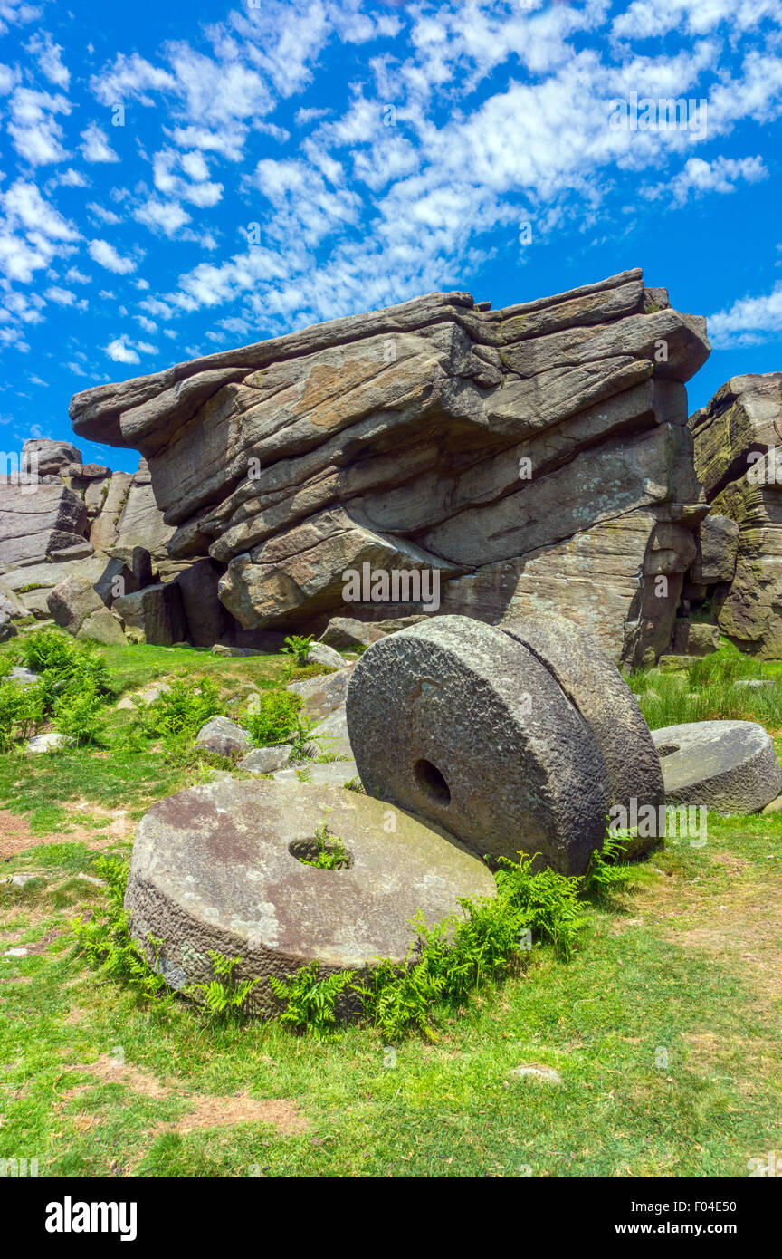 Macine abbandonate, Stanage Edge, Peak District, Derbyshire, Foto Stock