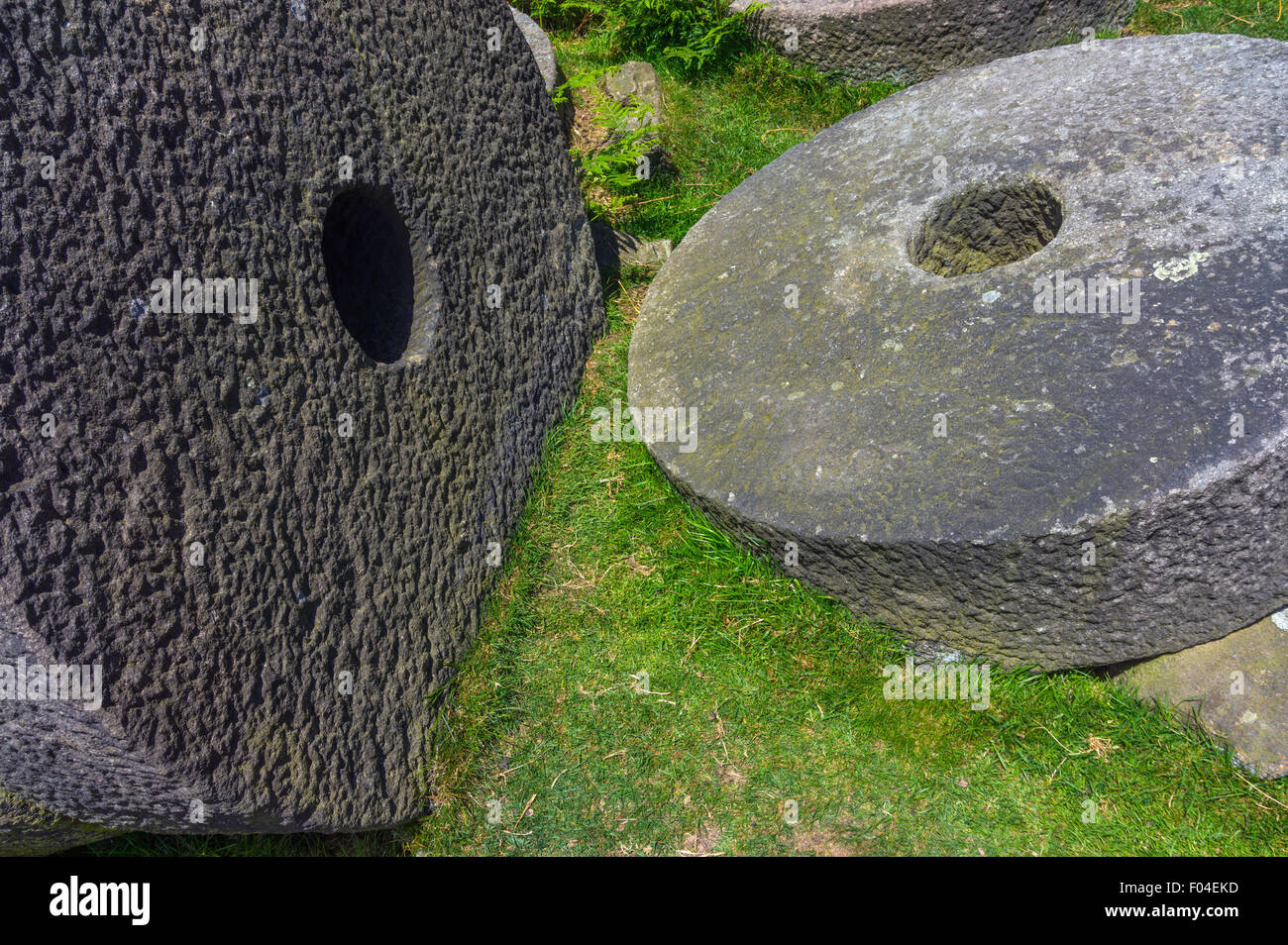 Macine abbandonate, Stanage Edge, Peak District, Derbyshire, Foto Stock