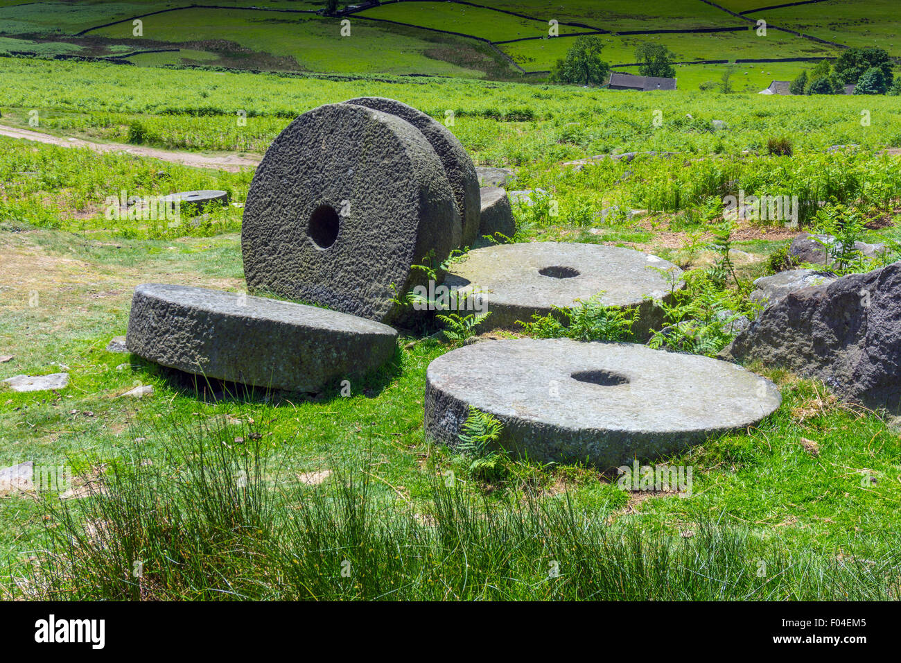 Macine abbandonate, Stanage Edge, Peak District, Derbyshire, picco, Foto Stock