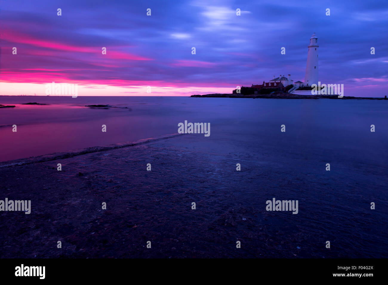 Tramonto a Santa Maria della casa di luce. Foto Stock
